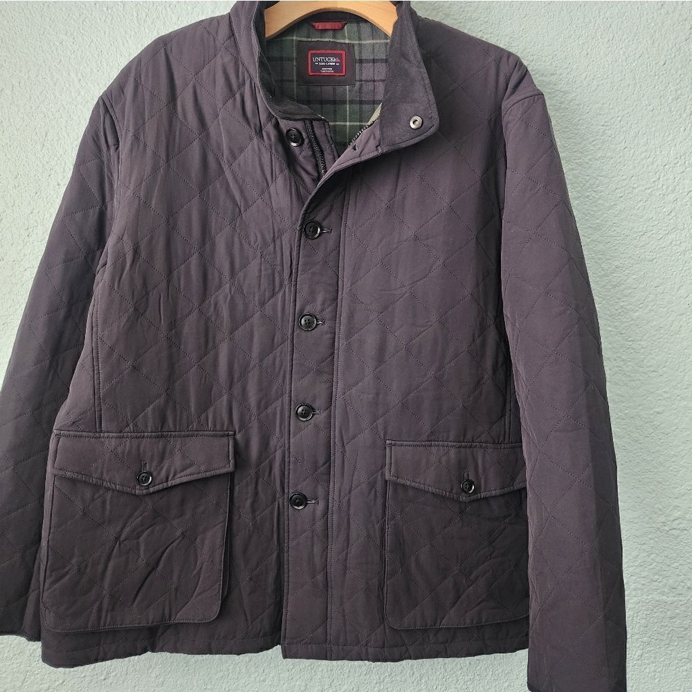 Untuckit Woodcrest Xxl Quilted Jacket Zip Up Button Down Side Pockets